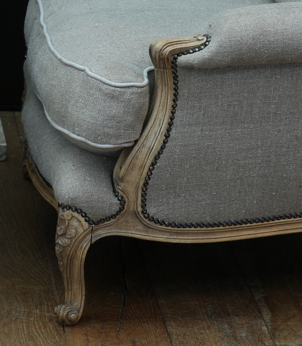 Bleached Louis XV-Style Armchairs